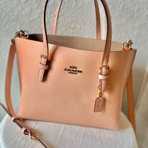 Coach Mollie 25 Tote Bag in Peach/Light Pink